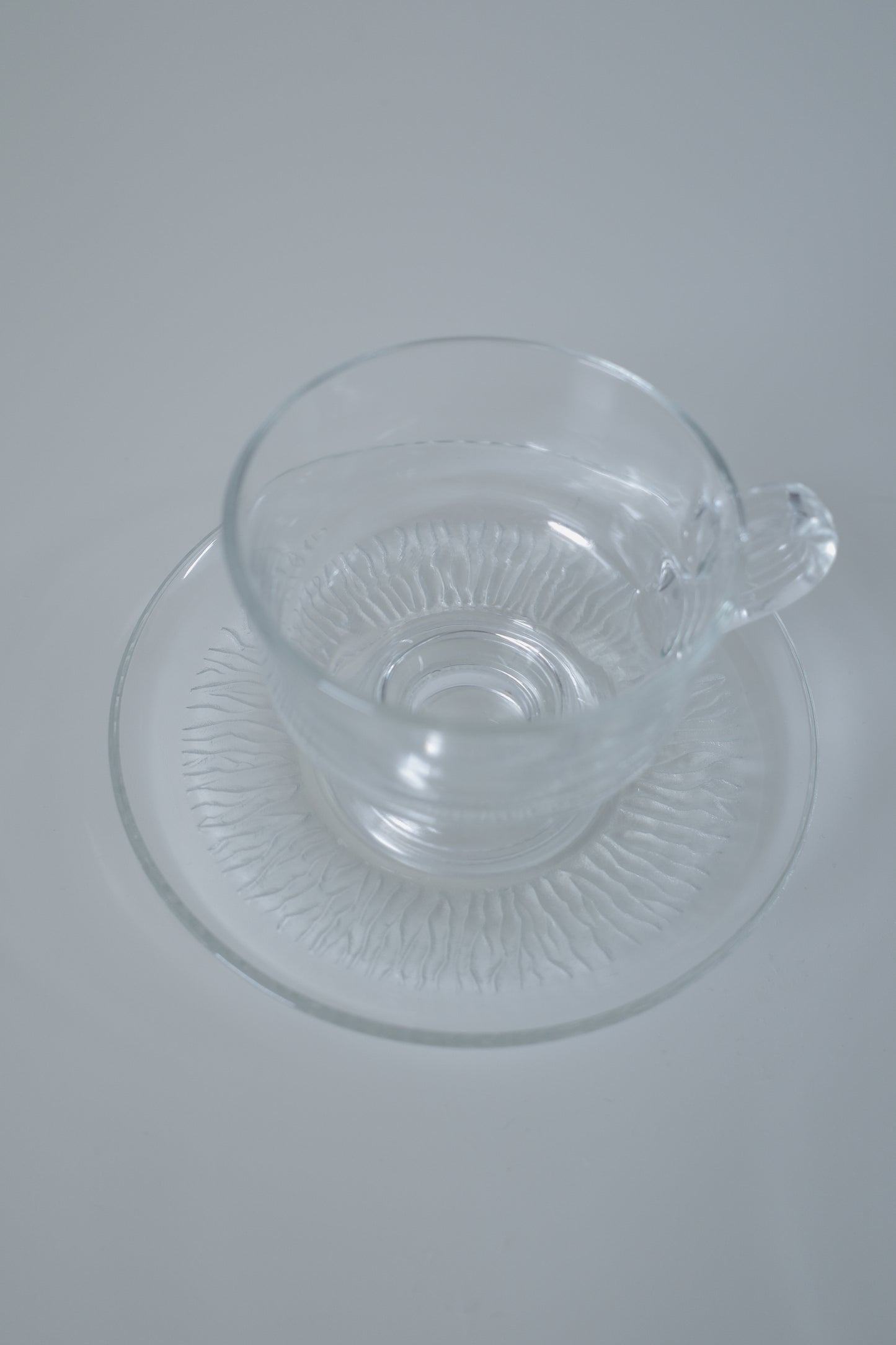 KAMEI GLASS高腳透明咖啡杯連盤