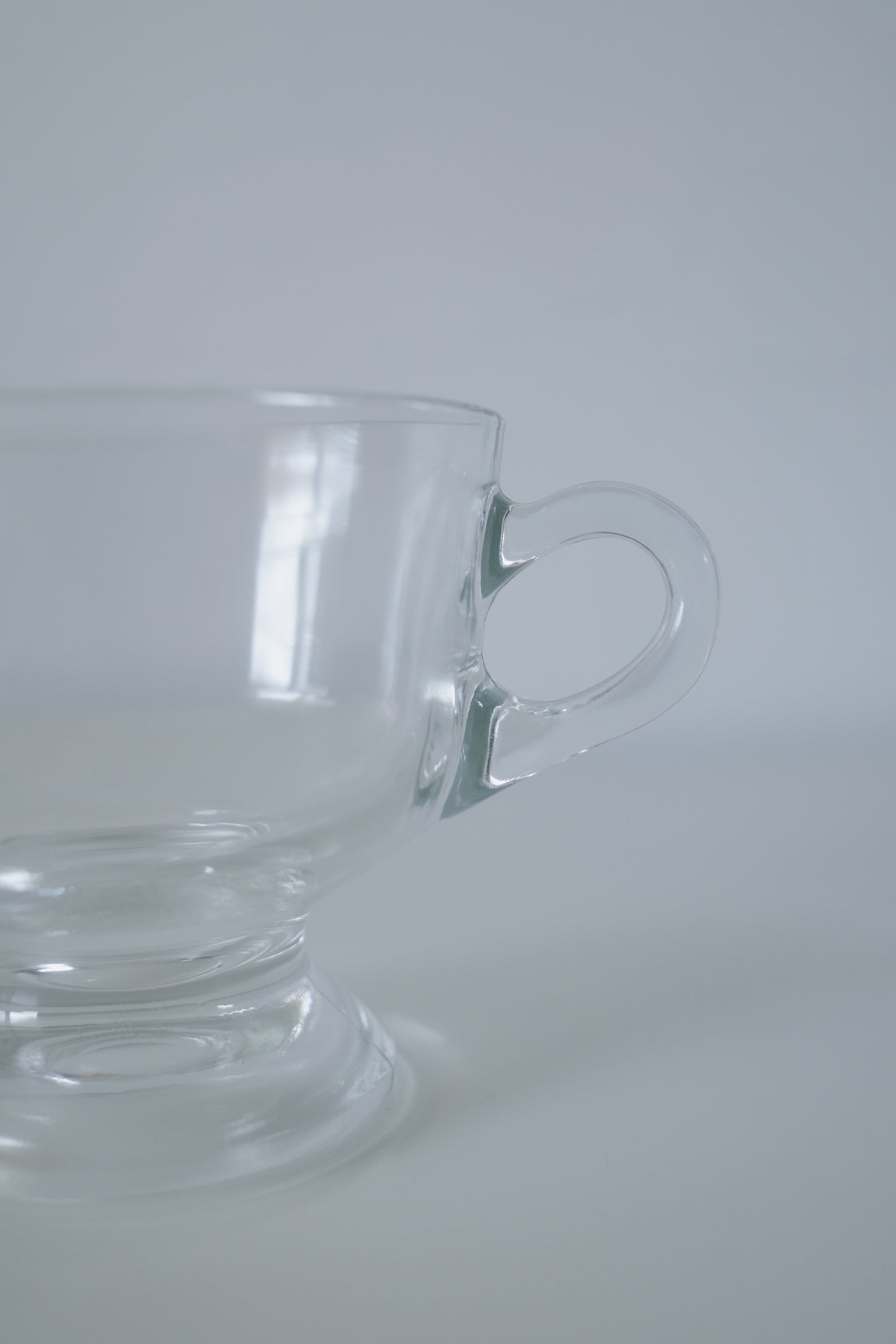 KAMEI GLASS高腳透明咖啡杯連盤