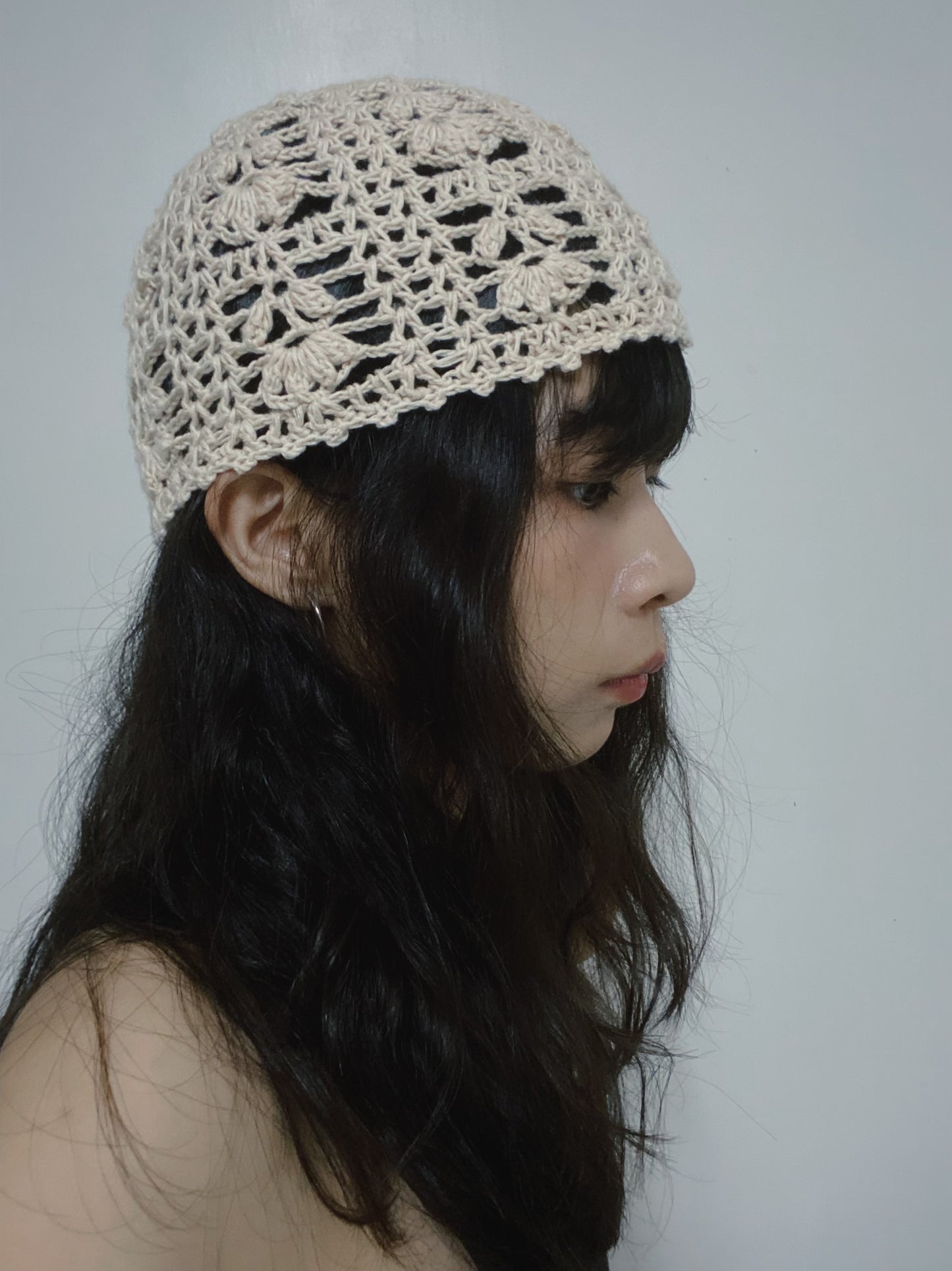 夏日編織有機棉beanie