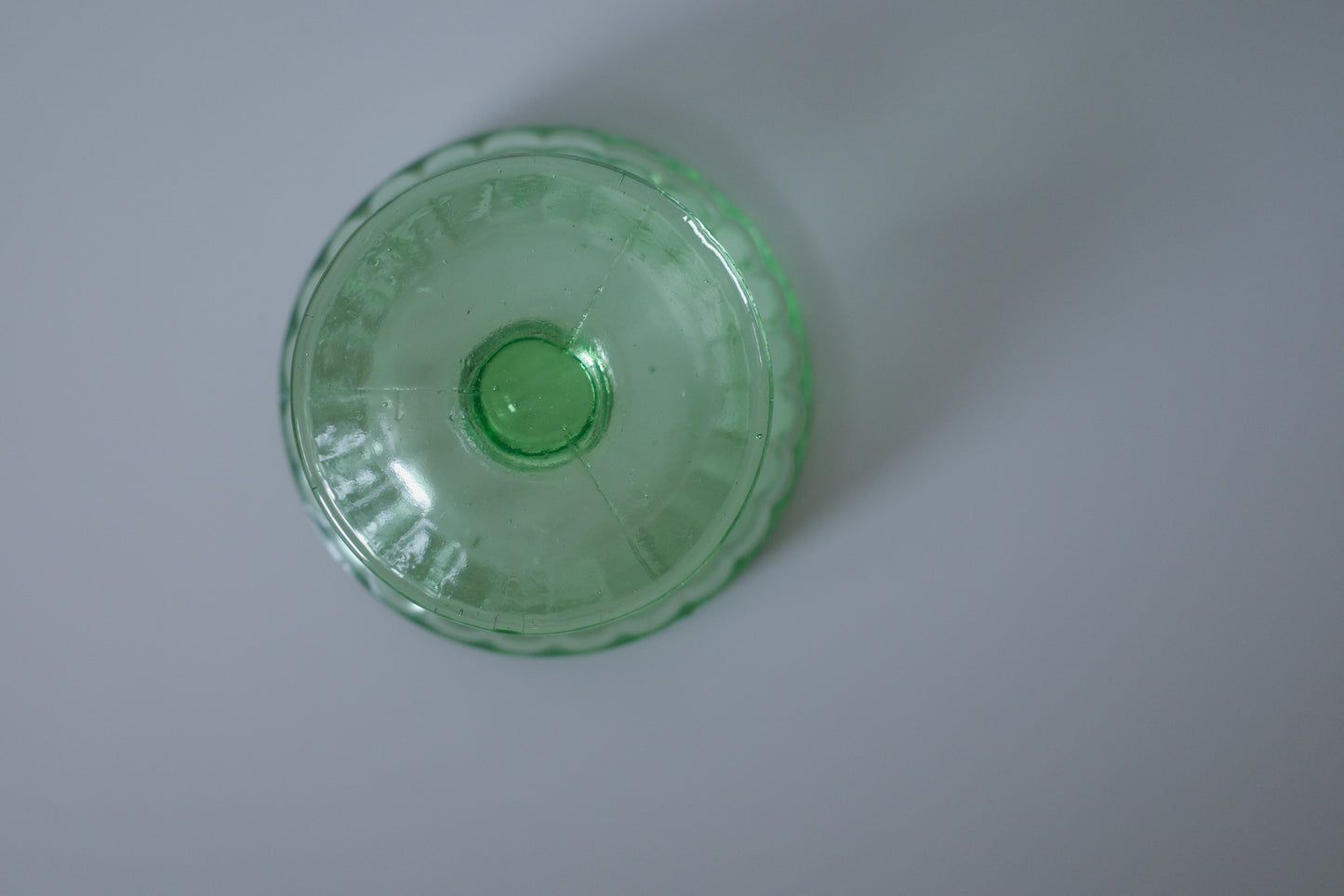 大正昭和綠玻璃氷碗