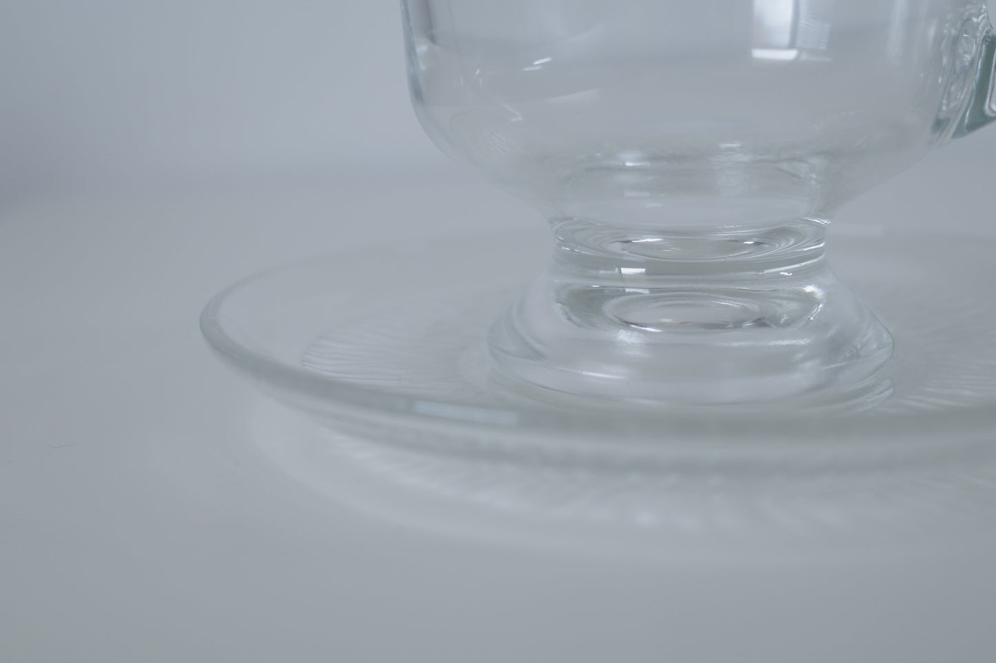 KAMEI GLASS高腳透明咖啡杯連盤