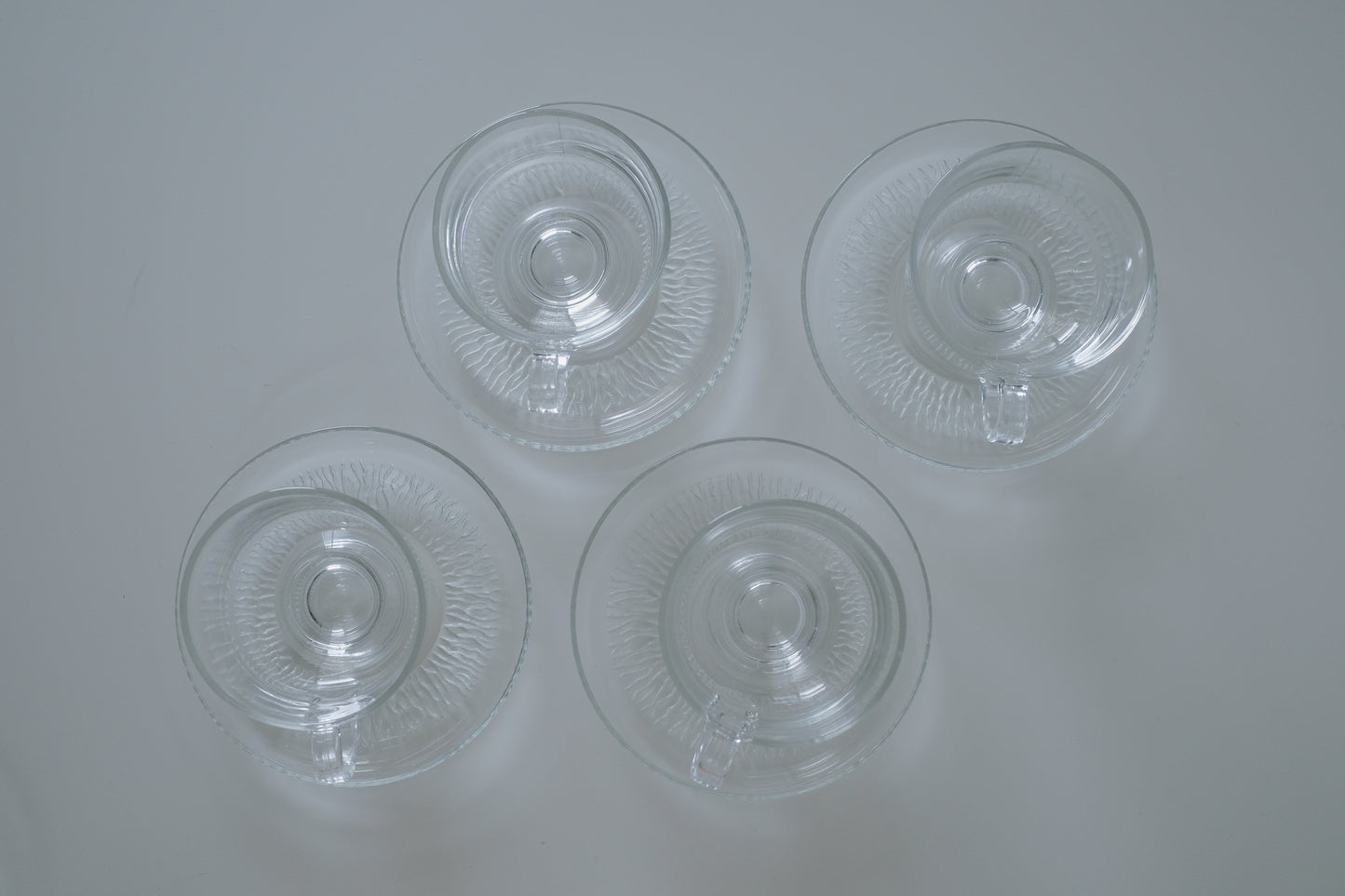 KAMEI GLASS高腳透明咖啡杯連盤