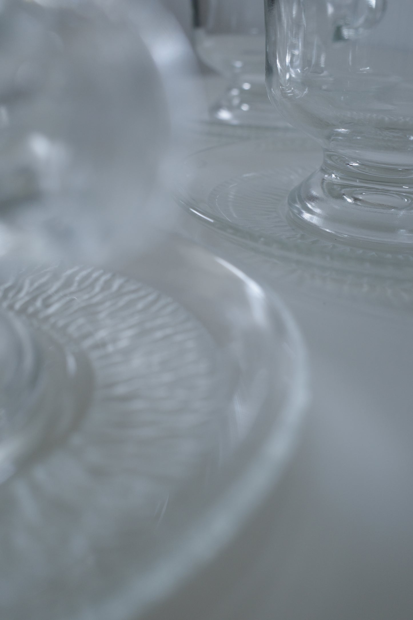 KAMEI GLASS高腳透明咖啡杯連盤