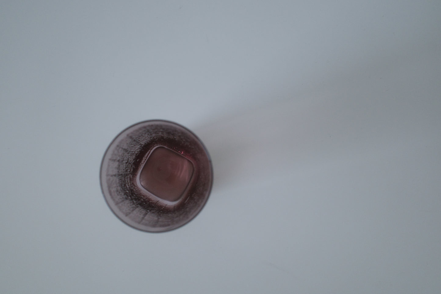 昭和時期紫水晶般正方底薄玻璃杯