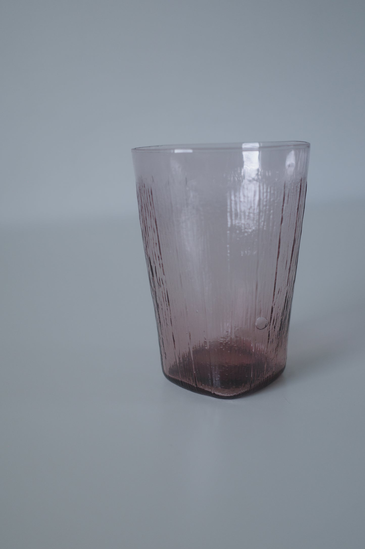 昭和時期紫水晶般正方底薄玻璃杯