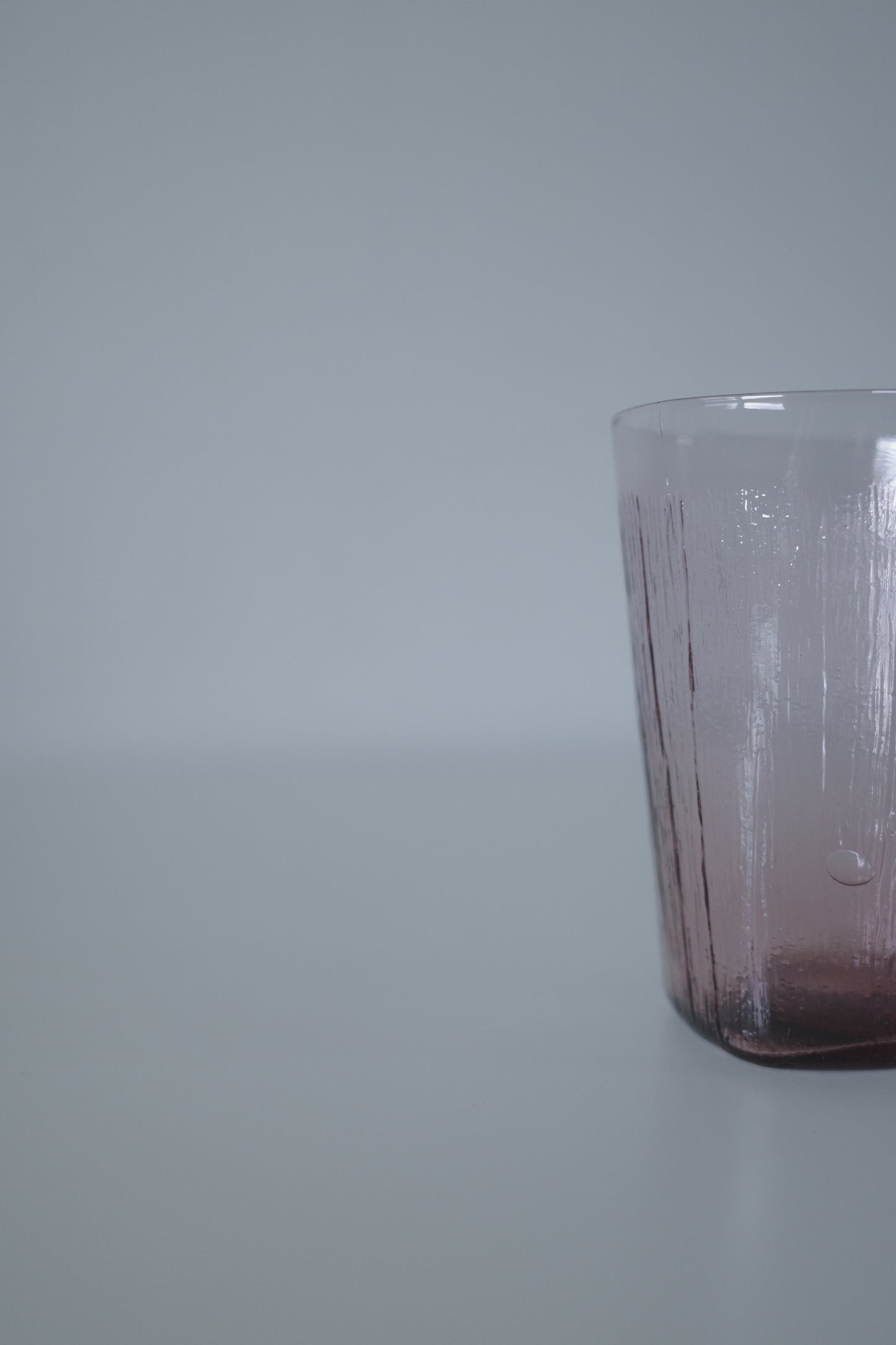 昭和時期紫水晶般正方底薄玻璃杯
