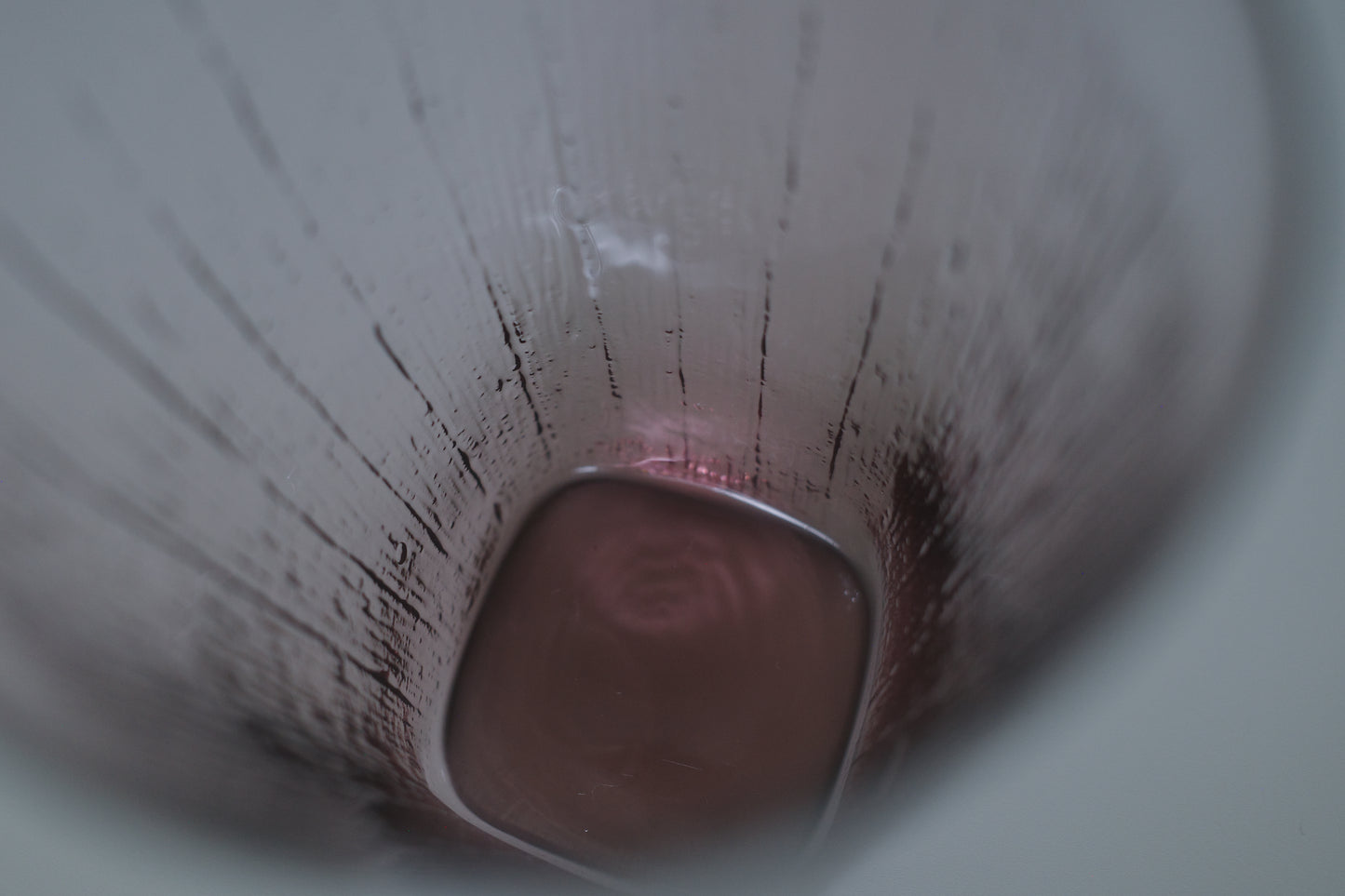昭和時期紫水晶般正方底薄玻璃杯