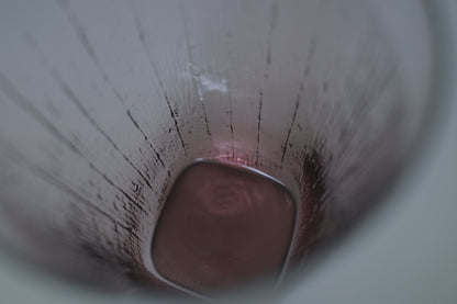 昭和時期紫水晶般正方底薄玻璃杯