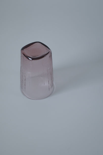 昭和時期紫水晶般正方底薄玻璃杯
